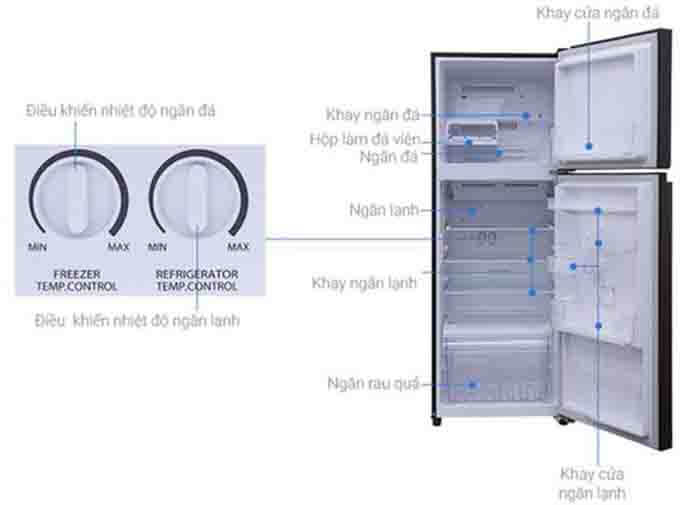 Tủ lạnh Toshiba 305 lít inverter GR-AG36VUBZ (XK1) thiết kế