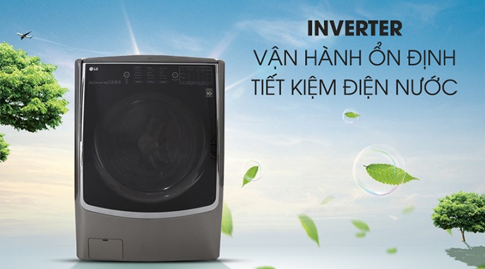 Máy giặt sấy LG Inverter 21 kg F2721HTTV inverter