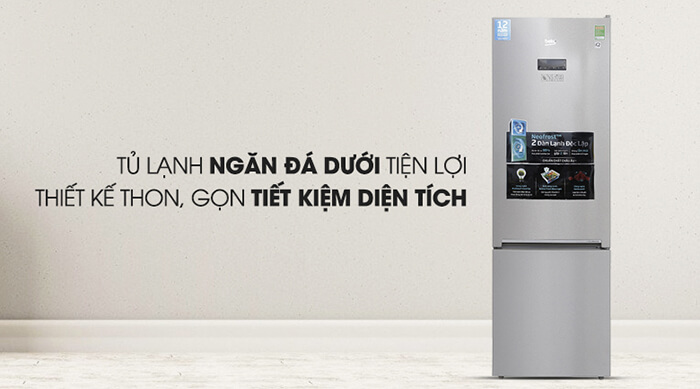 Tủ lạnh Beko 340 lít inverter RCNT340E50VZX hiện đại