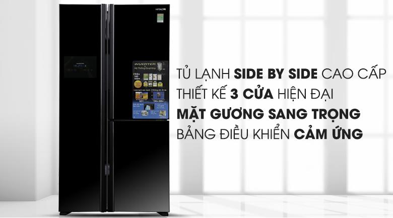 Tủ lạnh Hitachi 3 cánh SBS 600 lít R-FM800PGV2 (GBK)