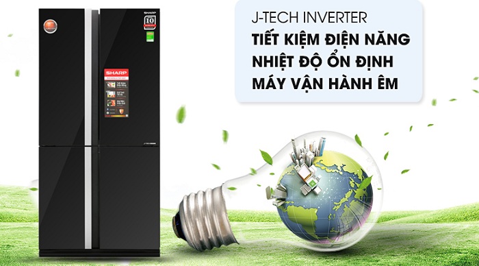 Tủ lạnh Sharp 605 lít Inverter SJ-FX688VG-BK