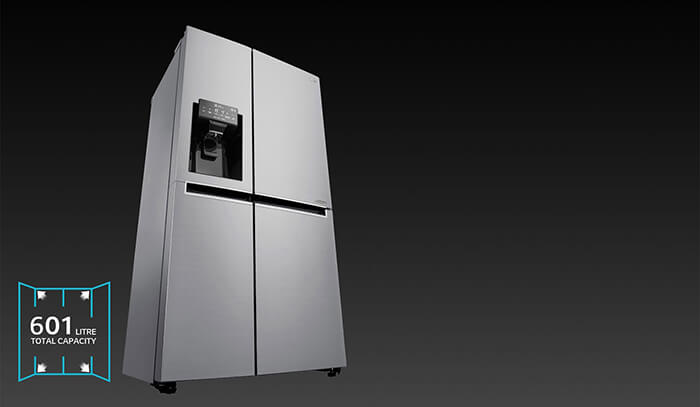 Tủ lạnh LG side-by-side inverter 601 lít GR-D247JDS dung tích lớn