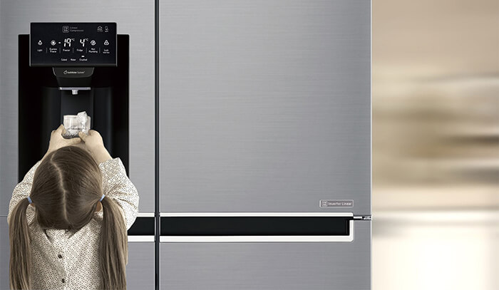 Tủ lạnh LG side-by-side inverter 601 lít GR-D247JDS làm lạnh nhanh