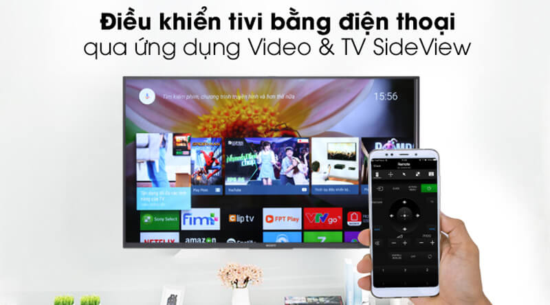 Tivi Sony Smart Full HD 49 inch KDL-49W800G điều khiển bằng điện thoại