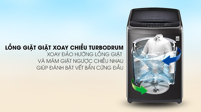 Máy giặt LG Inverter 22 kg TH2722SSAK giặt sạch sẽ