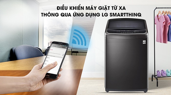 Máy giặt LG Inverter 22 kg TH2722SSAK kết nối điện thoại