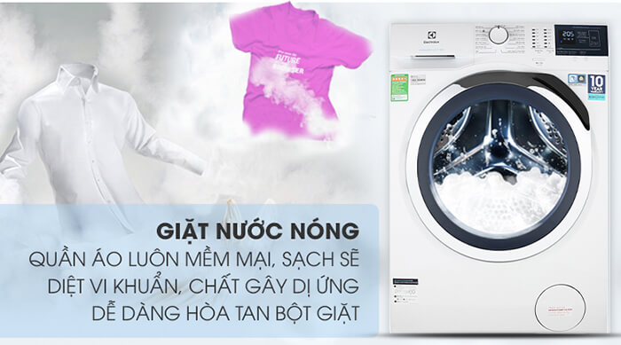 Máy giặt Electrolux 10 kg lồng ngang EWF1024BDWA giặt nước nóng