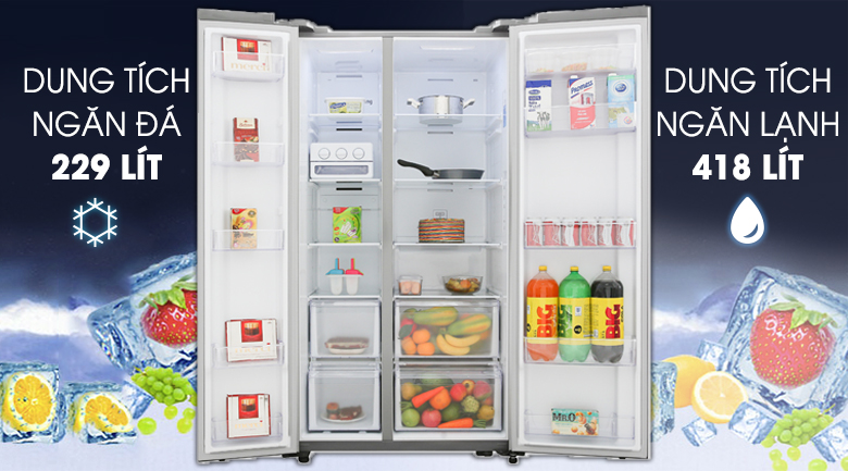 Tủ lạnh Samsung Side by Side Inverter 647 lít RS62R5001M9/SV