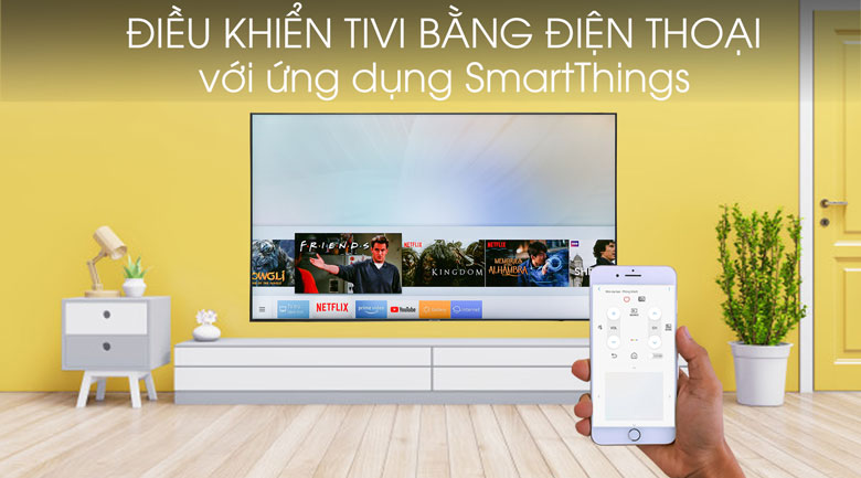Tivi Samsung Smart 4K 75 inch UA75RU7100 điều khiển bằng tivi