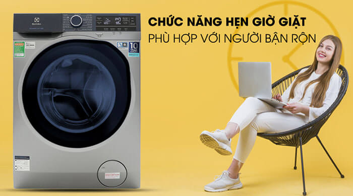 Máy giặt Electrolux 9.5 kg inverter lồng ngang EWF9523ADSA hẹn giờ