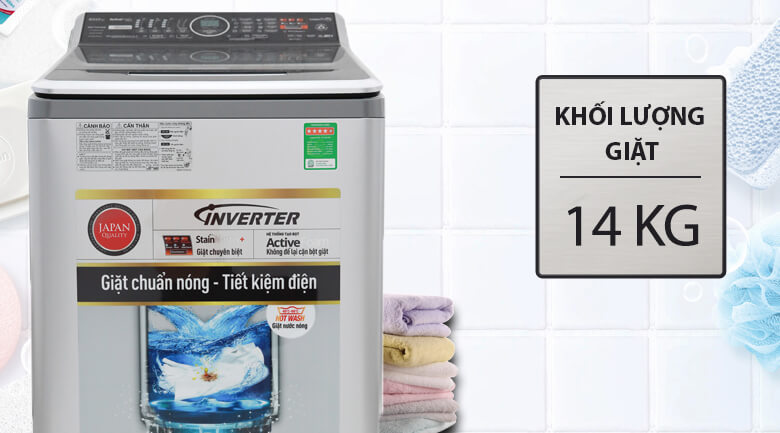 Máy giặt panasonic inverter 14kg NA-FS14V7SRV khối lượng