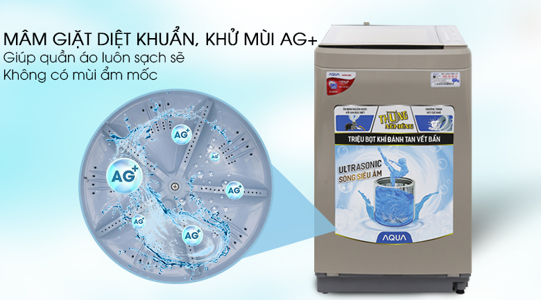 Máy giặt Aqua lồng nghiêng 8 kg AQW-U800BT (N)
