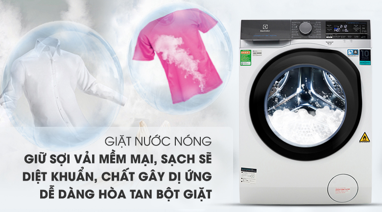 Máy giặt sấy Electrolux inverter 11 kg EWW1141AEWA nước nóng
