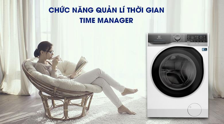 Máy giặt sấy Electrolux inverter 11 kg EWW1141AEWA quản lý thời gian