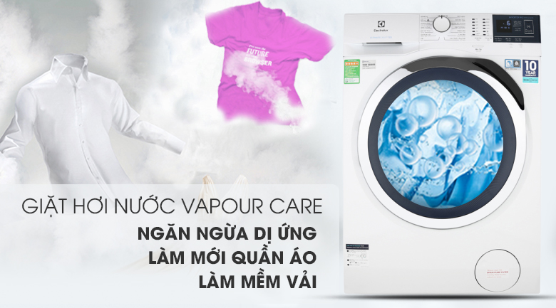 Máy giặt Electrolux inverter 9 kg EWF9024BDWB diệt khuẩn