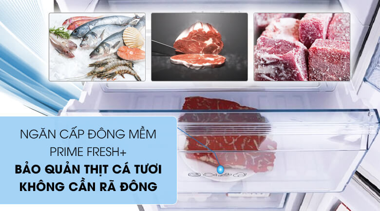 Tủ lạnh Panasonic Inverter 255 lít NR-BV280GKVN bảo quản thịt và cá