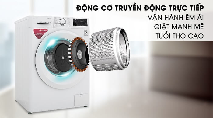Máy giặt LG Inverter 8 kg FC1408S5W trực tiếp