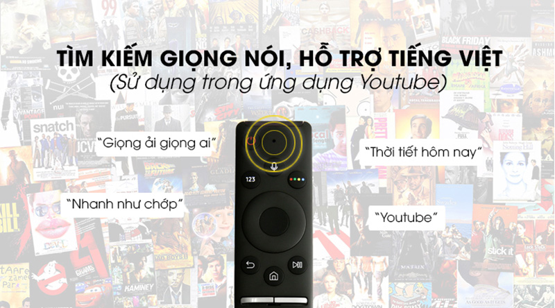 Tivi Samsung Smart 4k 70 inch UA70RU7200 tìm kiếm giọng nói