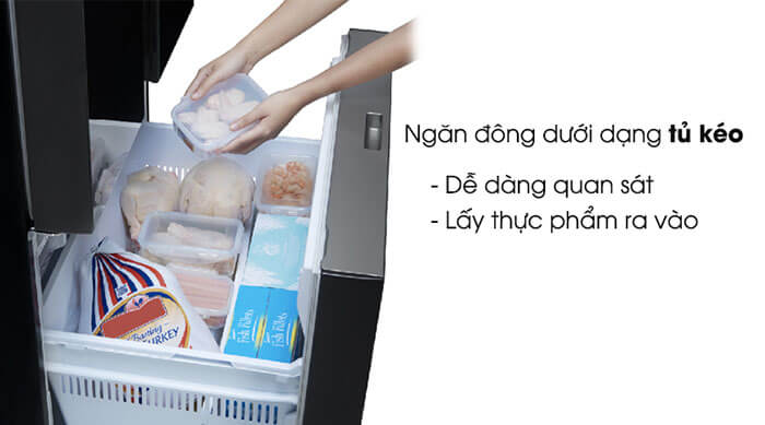 Tủ lạnh Panasonic 446 lít inverter NR-CY550GKVN tiện lợi
