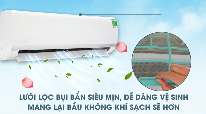 Điều hòa Midea 1 chiều 9000BTU MSAF-10CRN8