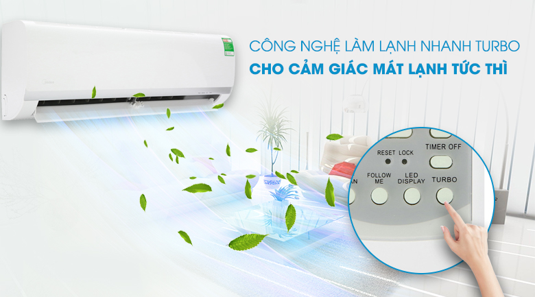 Điều hòa Midea 1 chiều 9000BTU MSAF-10CRN8