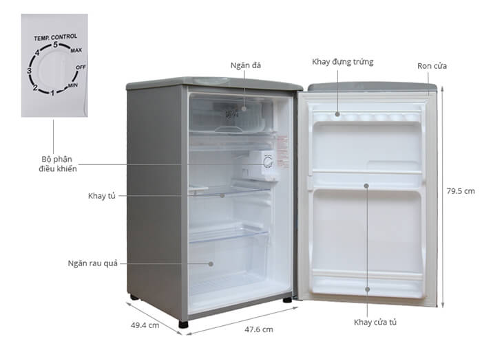 Tủ lạnh Aqua 93 lít dung tích AQR-95AR