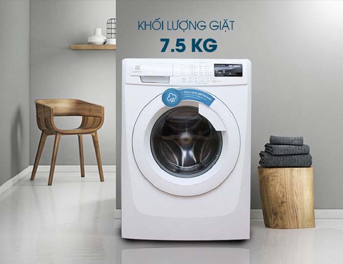 Máy giặt Electrolux 7,5kg inverter lồng ngang EWF85743 khối lượng giặt