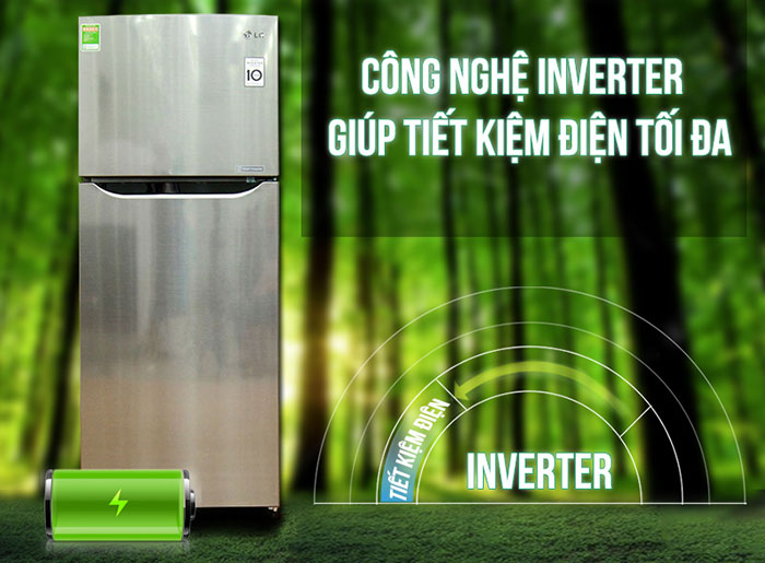 Tủ lạnh LG Inverter 189 lít GN-L205PS tiết kiệm điện