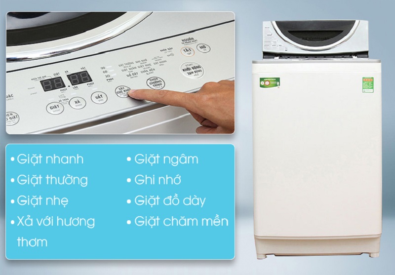 Máy giặt Toshiba lồng đứng inverter 10kg AW-DE1100GV WS đa dang chương trình