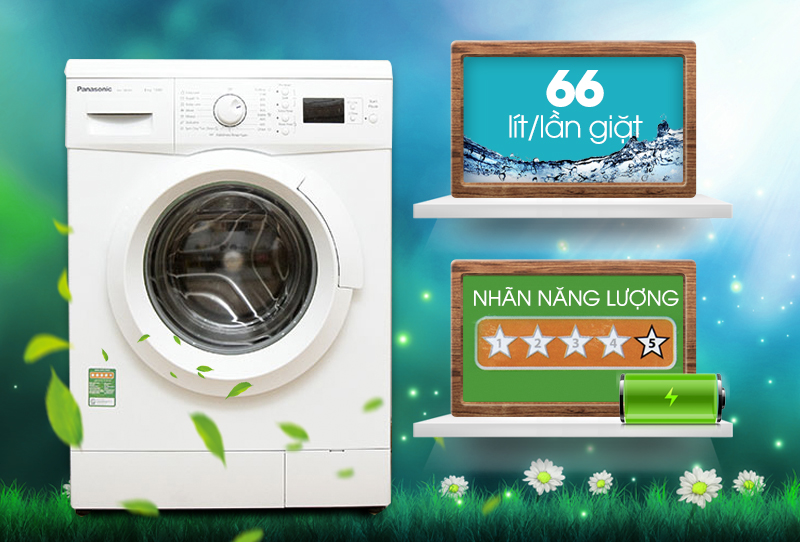 Với khả năng tiết kiệm điện năng cao, máy giặt Panasonic NA-108VK5WVT