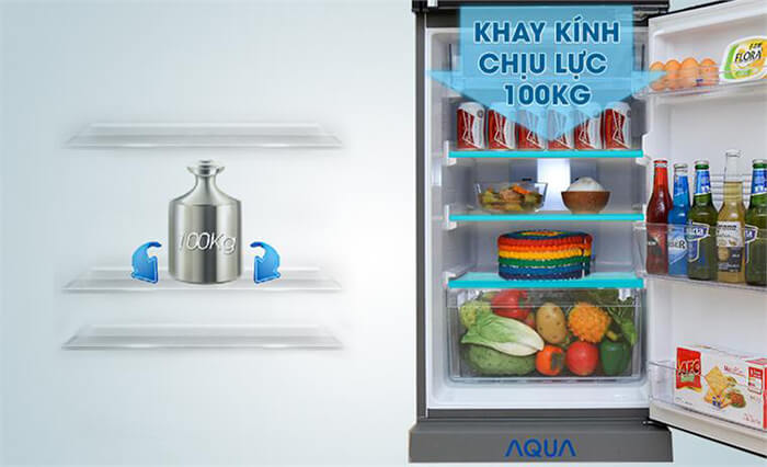 Tủ lạnh Aqua 225 lít inverter AQR- I226BN(DC) chịu lực