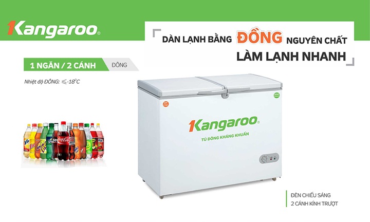 Tủ đông Kangaroo 668 lít KG668C1 làm lạnh nhanh