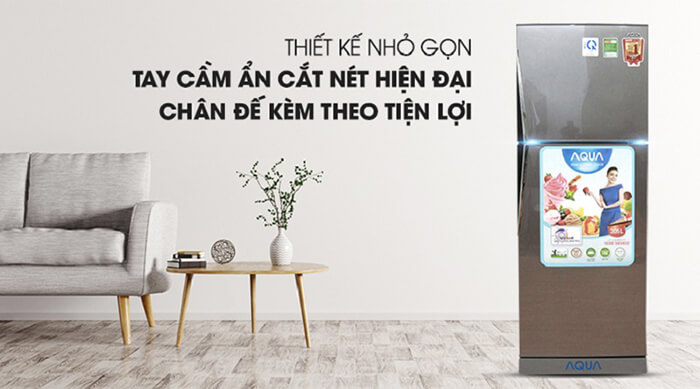 Tủ lạnh Aqua 205 lít AQR- U205BN sang trọng