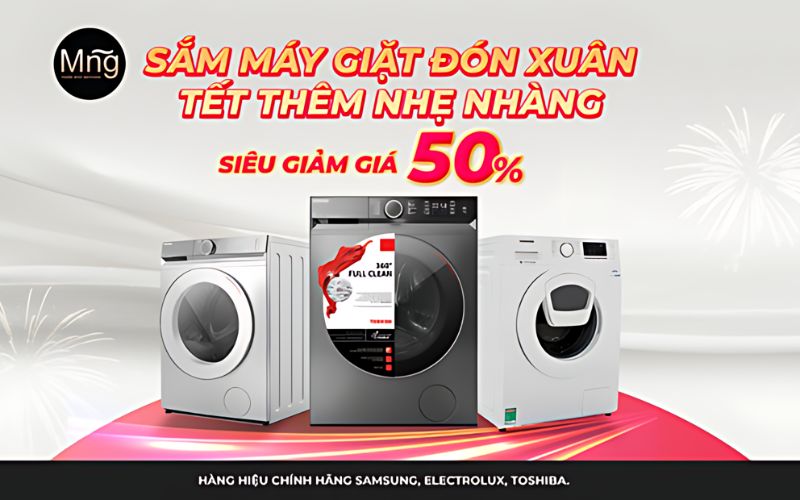  Mua máy giặt vào mùa giảm giá để nhận ưu đãi hấp dẫn và tiết kiệm chi phí