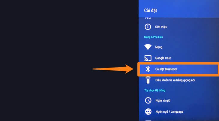 Hướng dẫn kết nối loa bluetooth với Android Tivi Sony-5