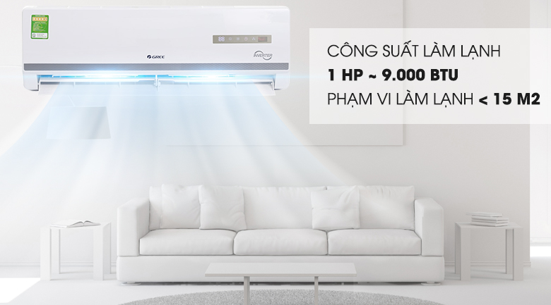 Máy điều hòa 2 chiều Gree Inverter 1 HP GWH09WA-K3D9B7L