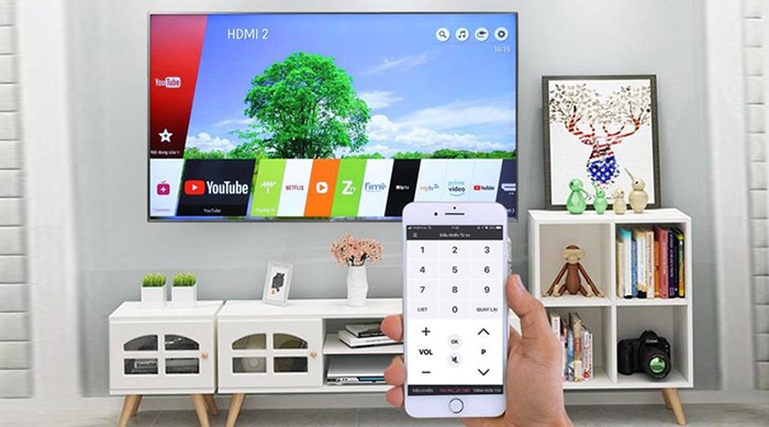 Điều khiển tivi bằng điện thoại của Smart Tivi LG 4K 75 inch 75QNED91TPA MiniLED HDR ThinQ AI