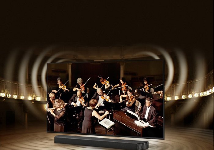 Công nghệ Q-Symphony của Smart Tivi Samsung 4K QLED 65 inch QA65Q65AAKXXV