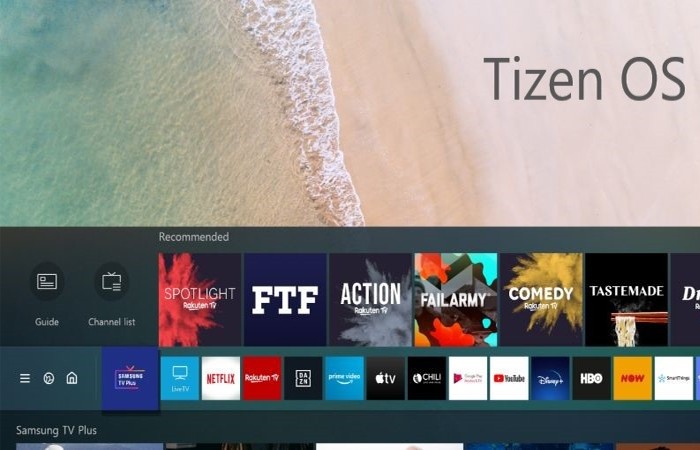 Hệ điều hành Tizen OS của Smart Tivi Samsung UHD 4K 50 inch UA50AU7000KXXV