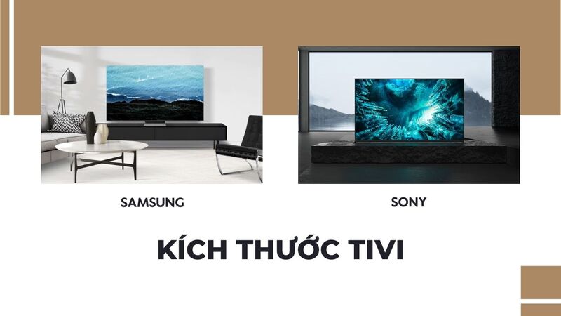 Sony tập trung vào các sản phẩm có kích thước từ 50 inch trở lên, trong khi đó Samsung đa dạng các mẫu mã từ 48 inch tới 85 inch