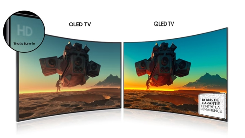 Tình trạng Burn - in ở dòng OLED TV được QLED khắc phục triệt để