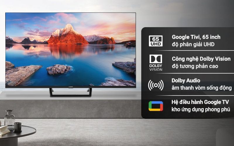 Tivi Xiaomi A Pro 4K 65 inch cung cấp hình ảnh siêu nét và âm thanh vượt trội