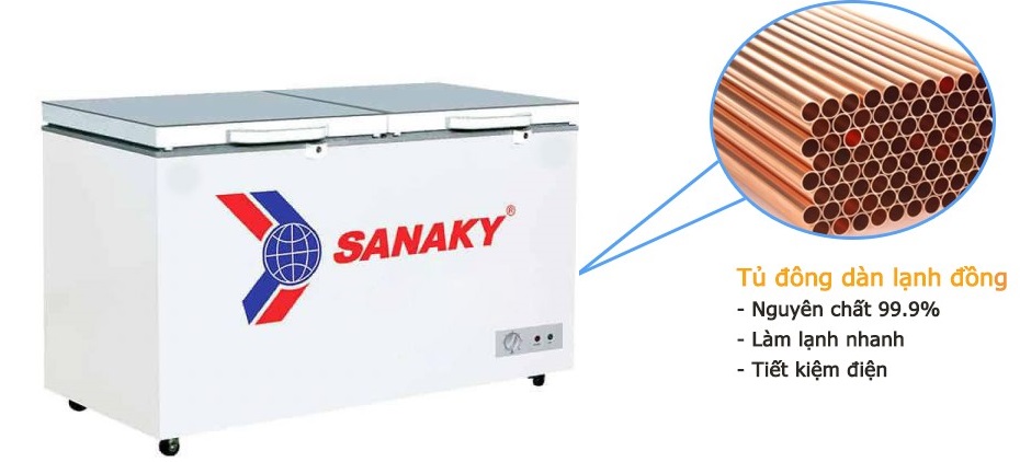 Tủ đông Sanaky 250 Lít 1 ngăn 2 cánh VH-2599A2K